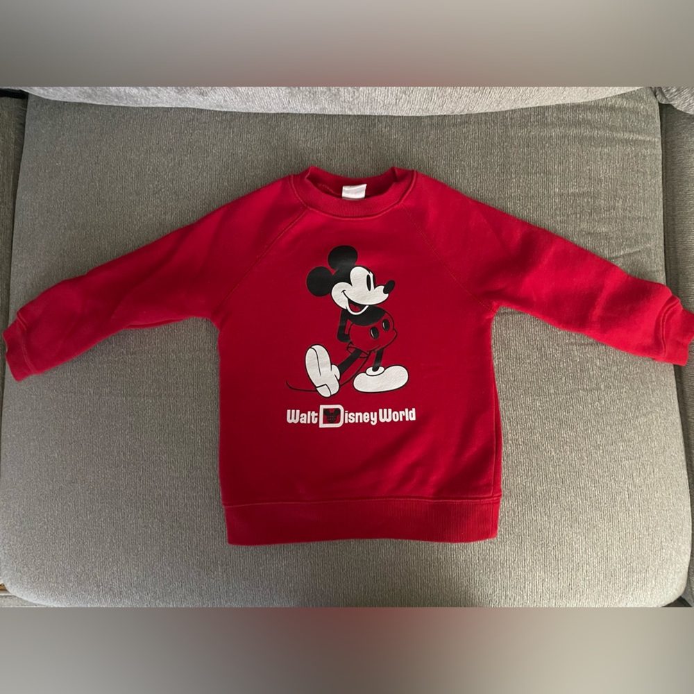 Disney Kids Red Mickey Mouse Sweatshirt